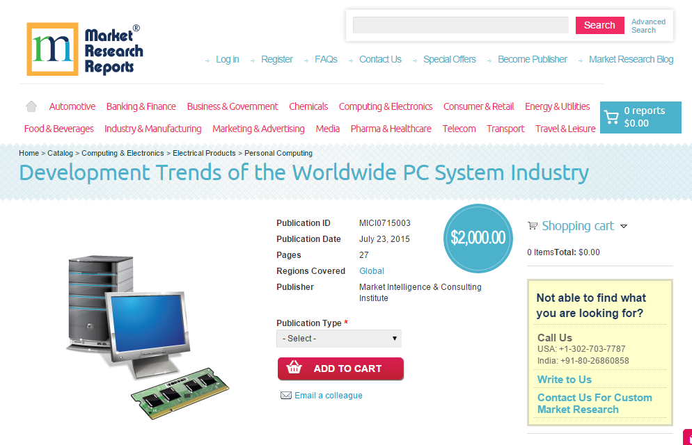 Development Trends of the Worldwide PC System Industry