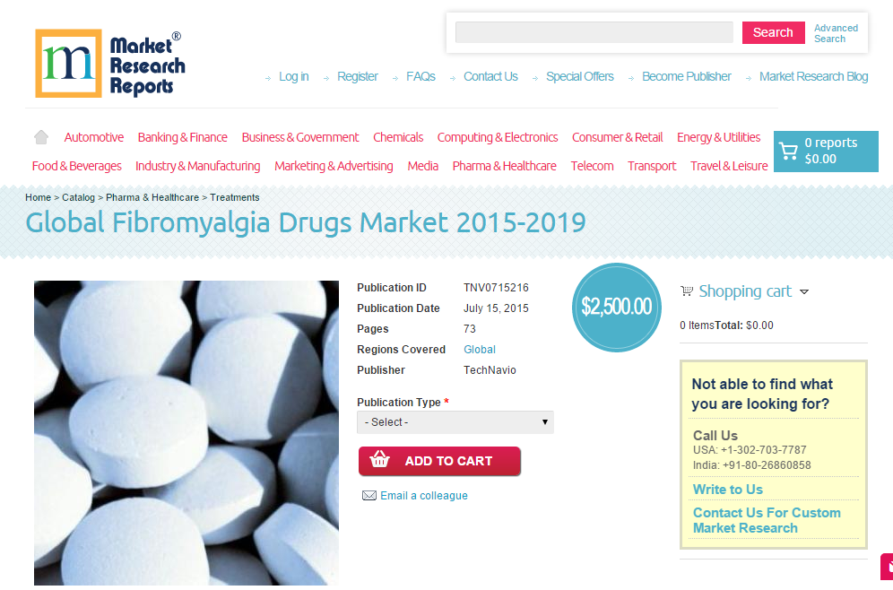 Global Fibromyalgia Drugs Market 2015-2019