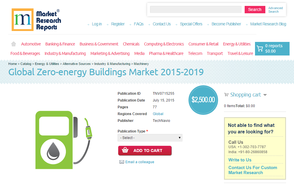 Global Zero-energy Buildings Market 2015-2019