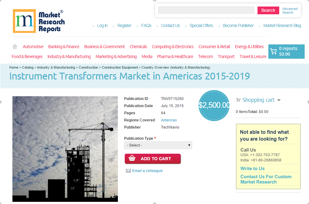 Instrument Transformers Market in Americas 2015-2019