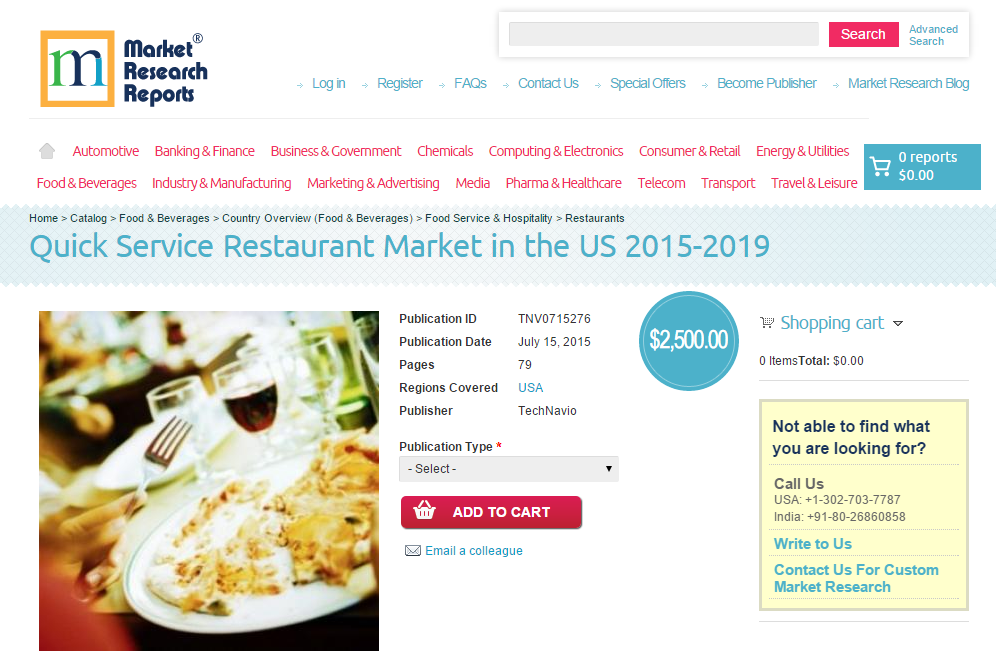 Quick Service Restaurant Market in the US 2015-2019