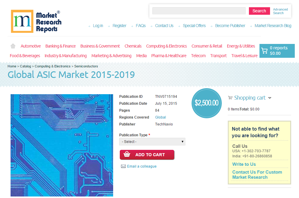 Global ASIC Market 2015-2019'