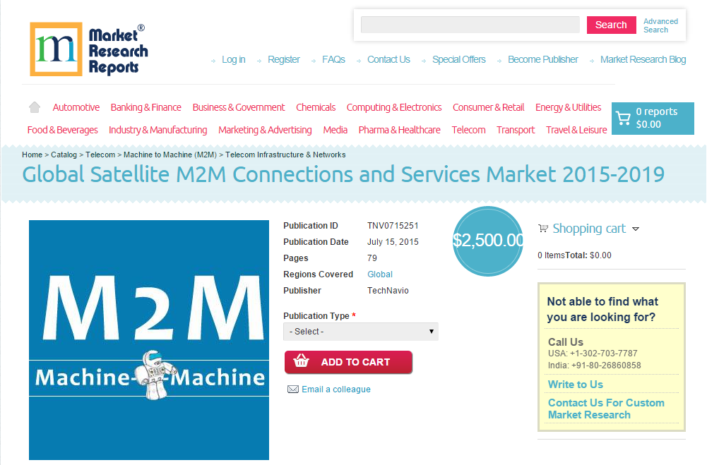 Global Satellite M2M Connections and Services Market'