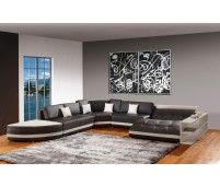 Modern Leather Sectional Sofa'