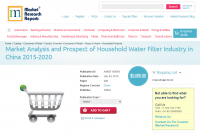 Market Analysis and Prospect of Household Water Filter