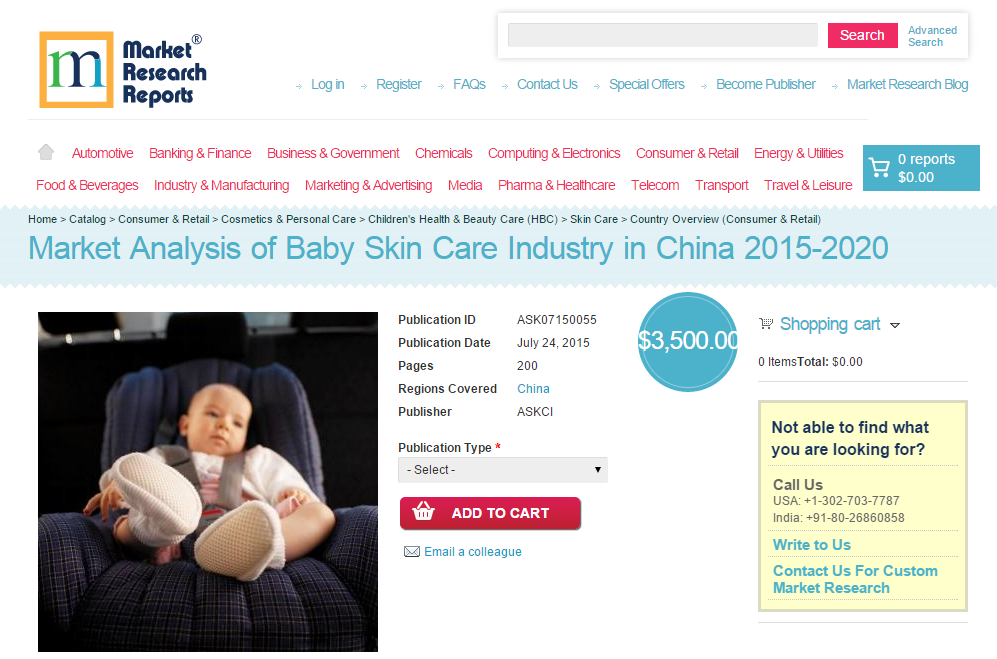 Market Analysis of Baby Skin Care Industry in China'