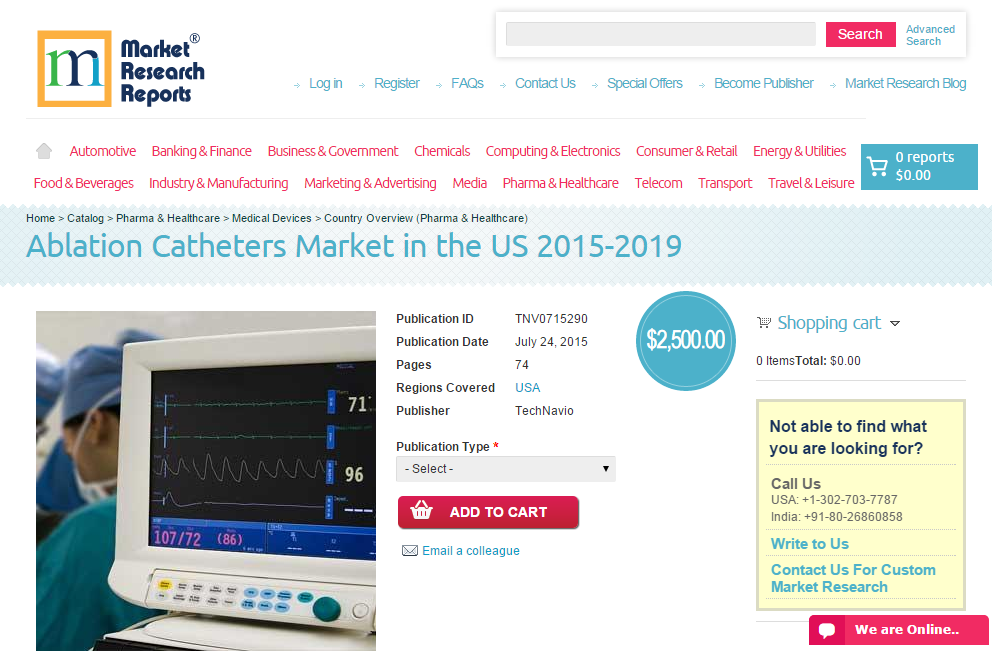 Ablation Catheters Market in the US 2015-2019