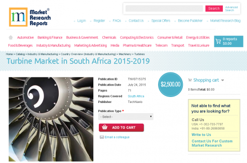 Turbine Market in South Africa 2015-2019'