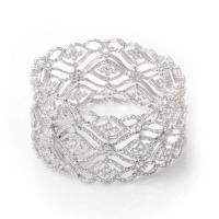 18K White Gold Diamond Lace Bracelet for $18,560