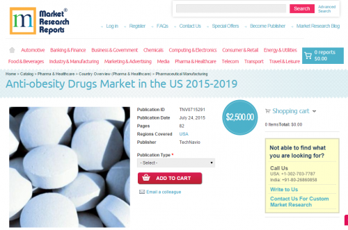 Anti-obesity Drugs Market in the US 2015 - 2019'