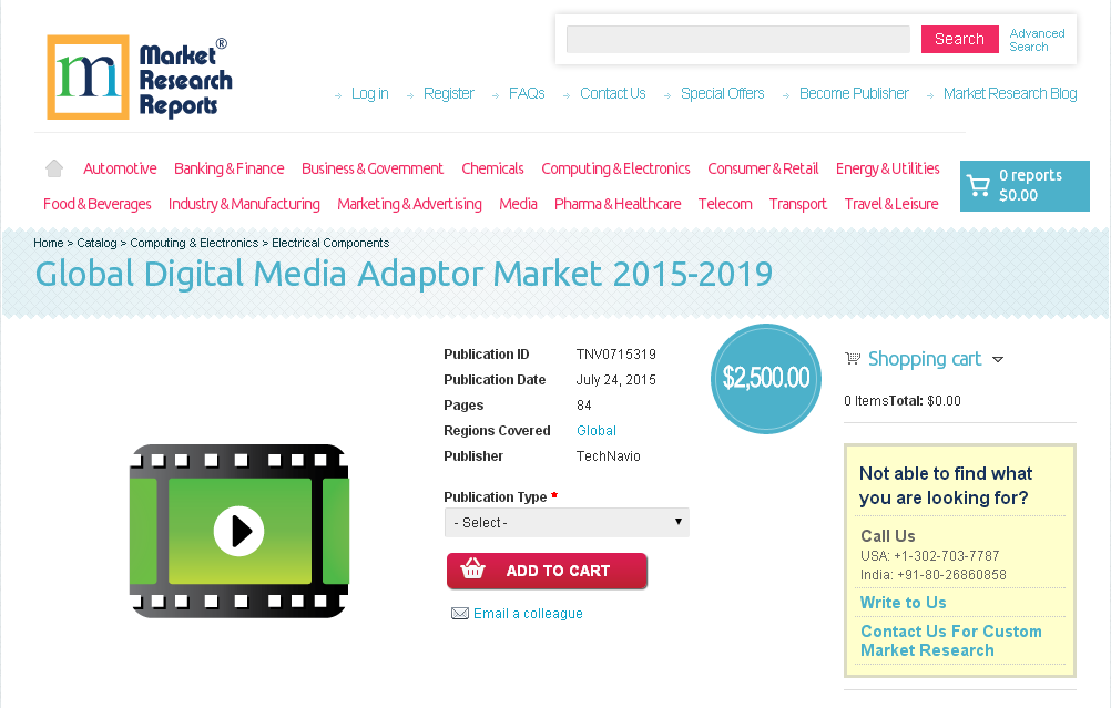 Global Digital Media Adaptor Market 2015 - 2019