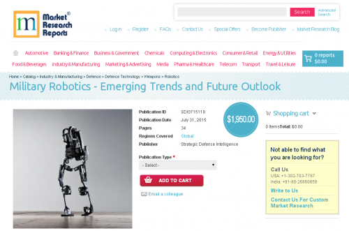 Military Robotics - Emerging Trends and Future Outlook'