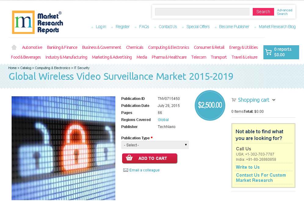 Global Wireless Video Surveillance Market 2015-2019