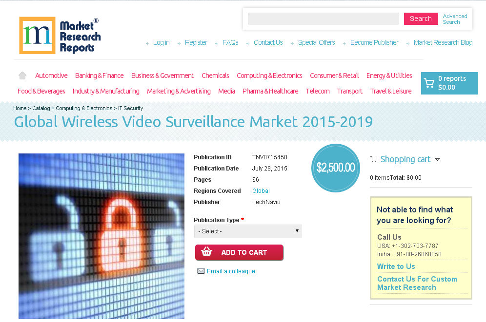 Global Wireless Video Surveillance Market 2015-2019'