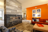 Two-way fireplace at Century Oaks Assisted Living
