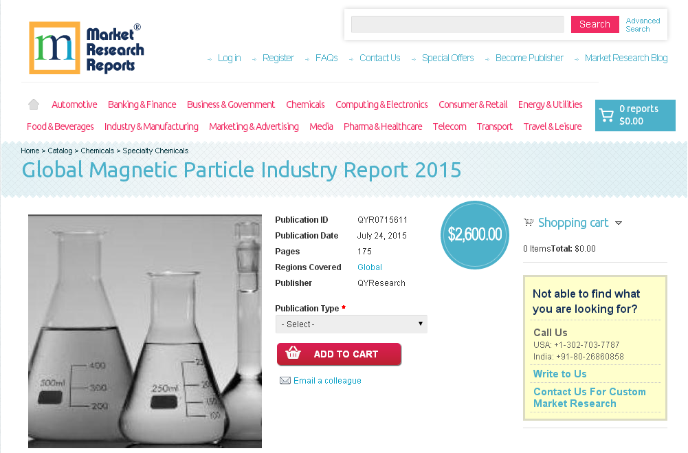 Global Magnetic Particle Industry Report 2015'