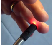 CSI Laparoscopic Circulatory probe in action