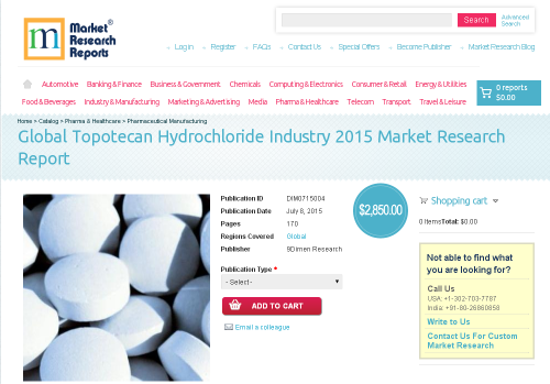 Global Topotecan Hydrochloride Industry 2015'