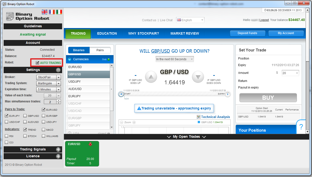 Binary Option Robot - Auto Trading Software'