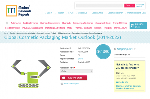 Global Cosmetic Packaging Market Outlook (2014-2022)'