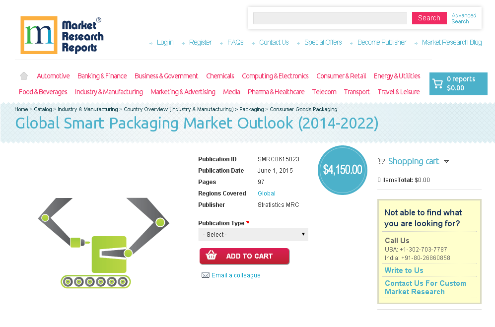 Global Smart Packaging Market Outlook (2014-2022)'