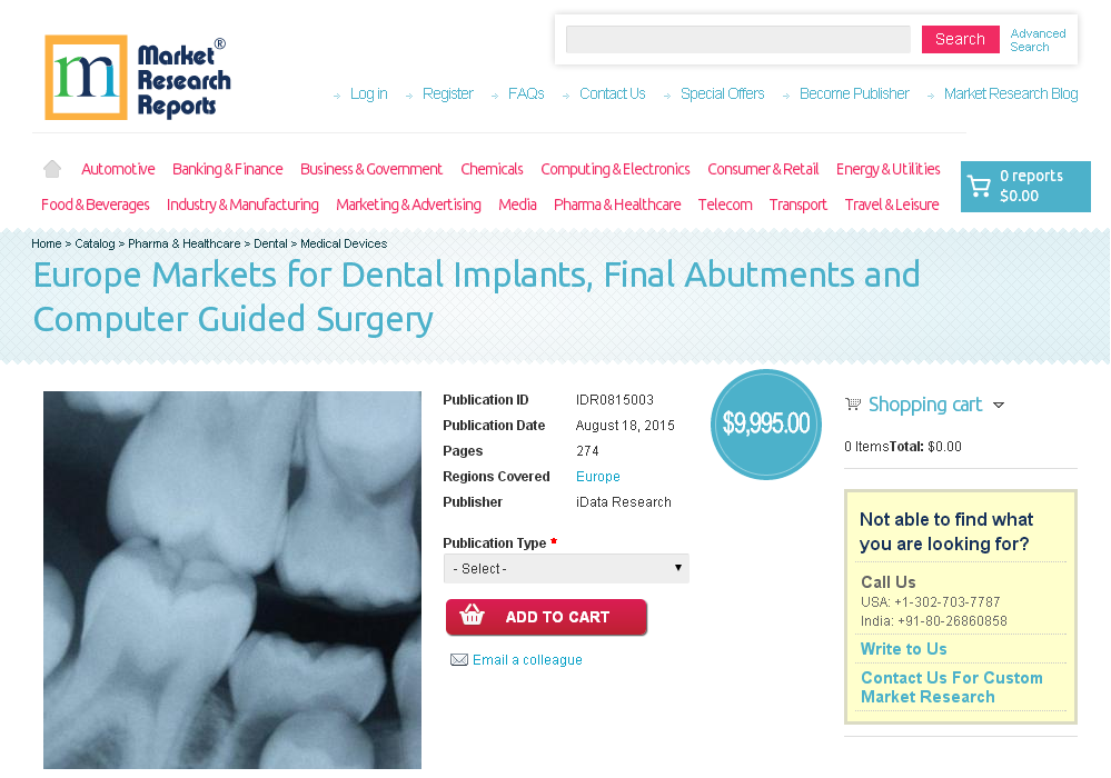 Europe Markets for Dental Implants, Final Abutments