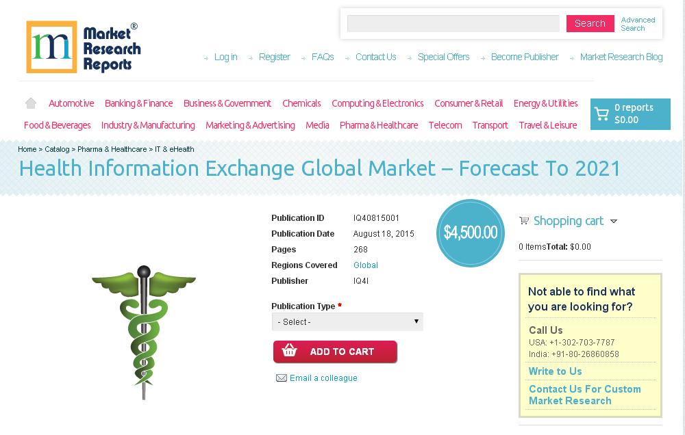 Health Information Exchange Global Market - Forecast To 2021
