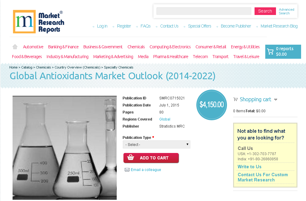 Global Antioxidants Market Outlook (2014-2022)'