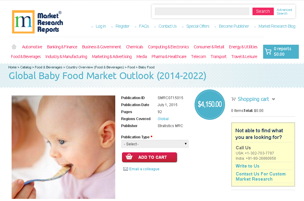Global Baby Food Market Outlook (2014-2022)