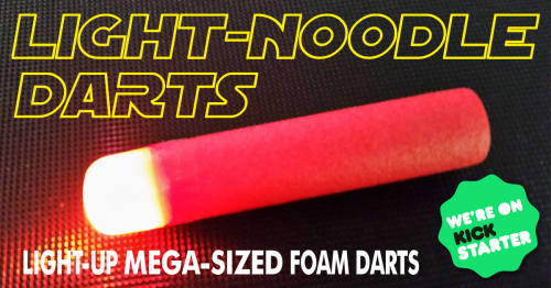 LIGHT-NoODLE DARTS - They Light Up So You Can Find Them!'