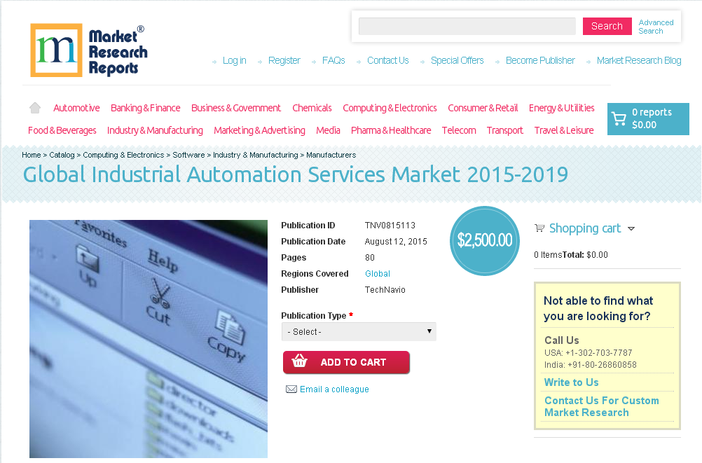 Global Industrial Automation Services Market 2015-2019