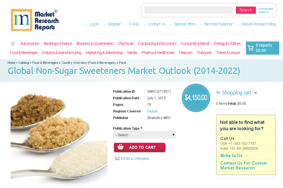 Global Non-Sugar Sweeteners Market Outlook (2014-2022)