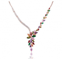 HSG leaf design pendant and necklace