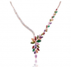 HSG leaf design pendant and necklace'