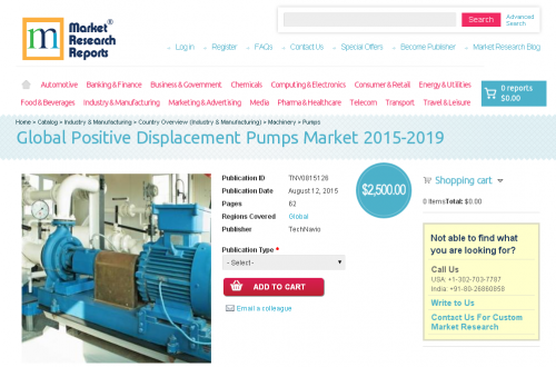 Global Positive Displacement Pumps Market 2015-2019'