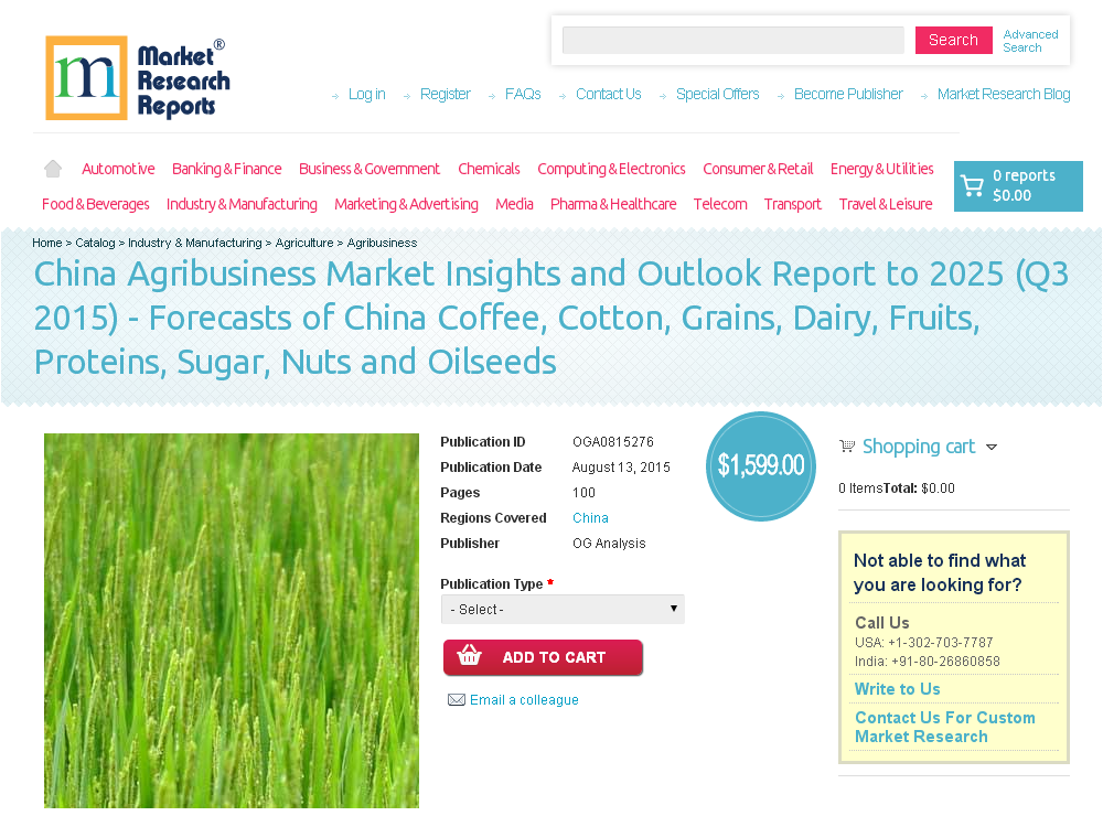 China Agribusiness Market Insights and Outlook Report