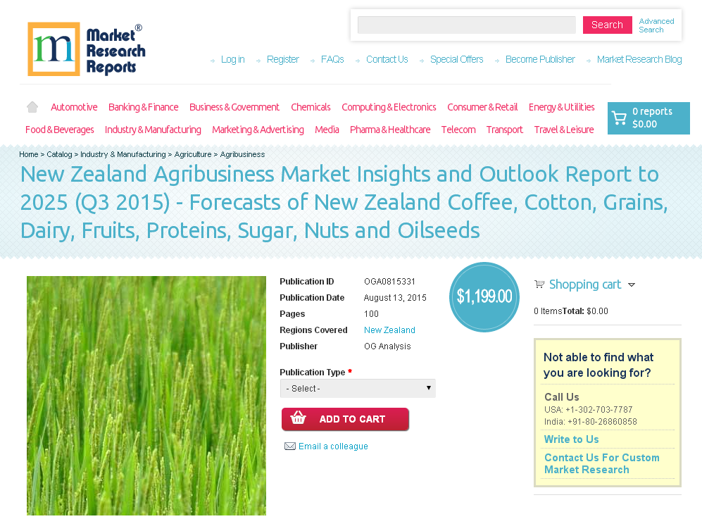 New Zealand Agribusiness Market Insights and Outlook Report'