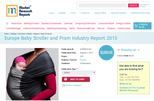 Europe Baby Stroller and Pram Industry Report 2015'