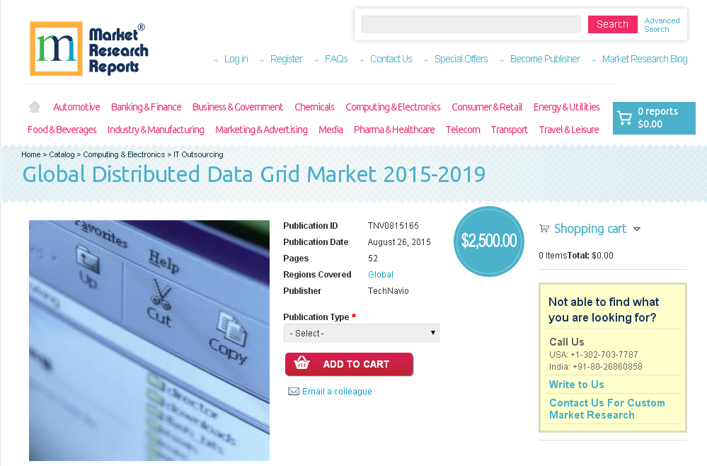 Global Distributed Data Grid Market 2015-2019