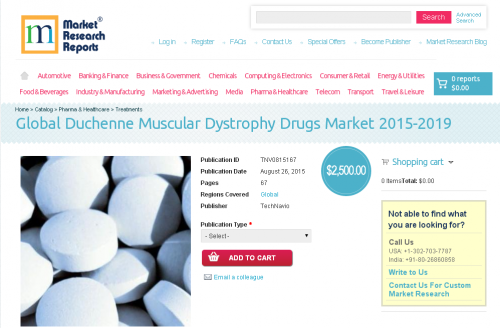 Global Duchenne Muscular Dystrophy Drugs Market 2015-2019'