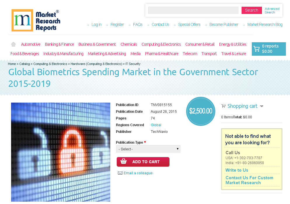 Global Biometrics Spending Market in the Government Sector