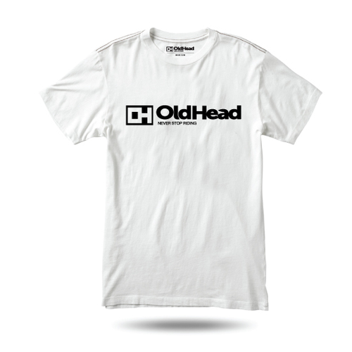 OldHead Clothing Never Stop Riding White T-shirt'