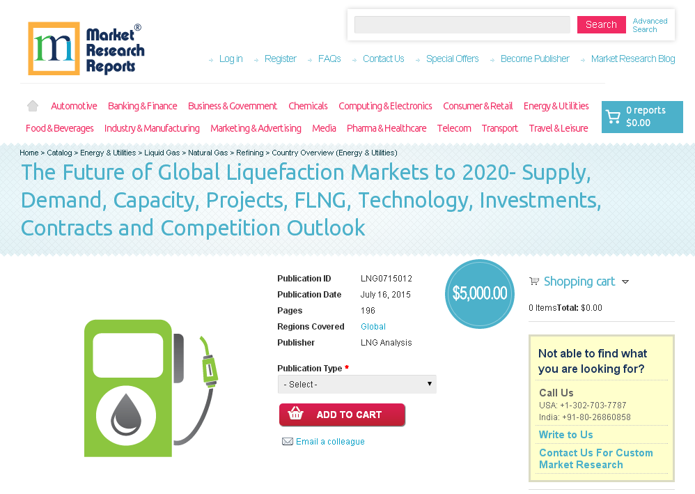 The Future of Global Liquefaction Markets to 2020