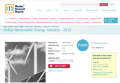 Indian Renewable Energy Industry - 2015'