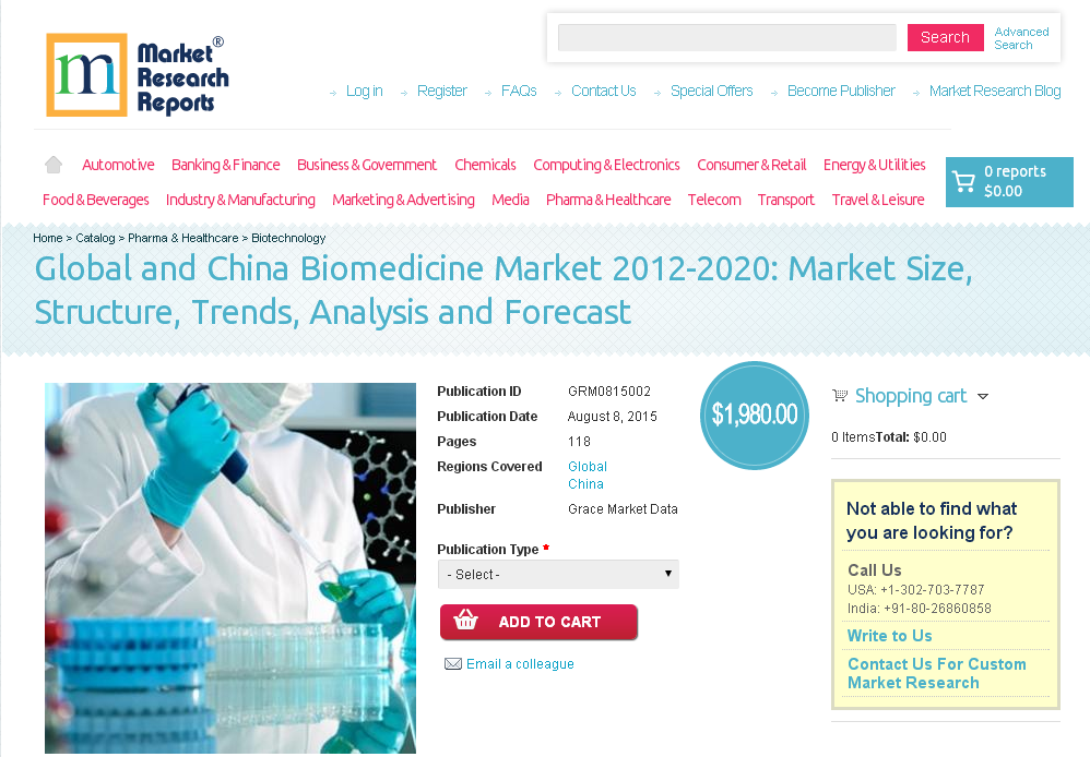 Global and China Biomedicine Market 2012-2020