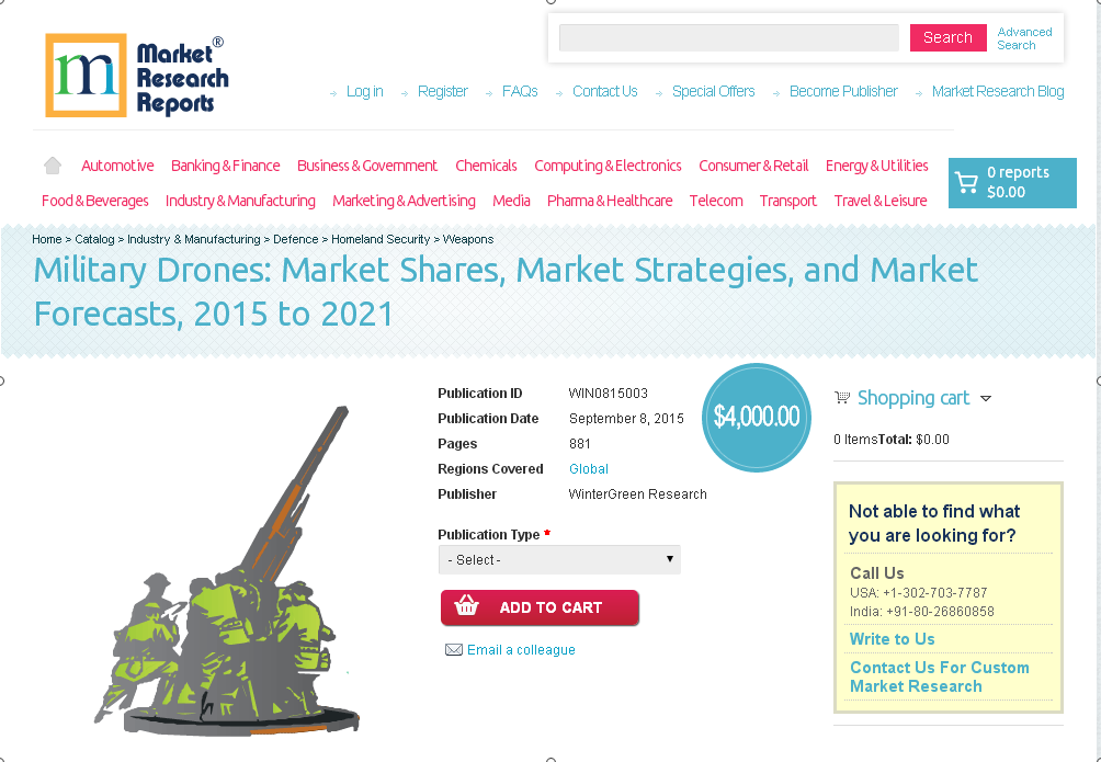 Military Drones: Market Shares, Market Strategies