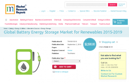 Global Battery Energy Storage Market for Renewables'
