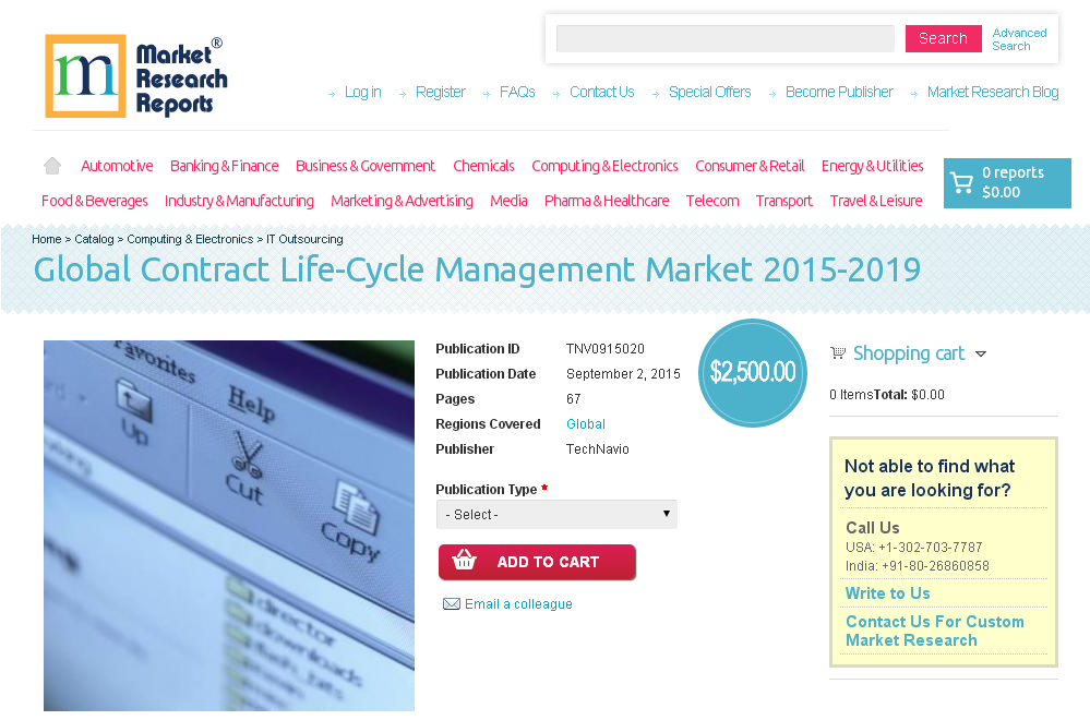 Global Contract Life-Cycle Management Market 2015-2019