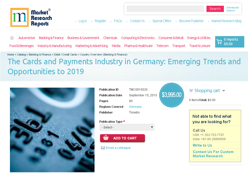 The Cards and Payments Industry in Germany'