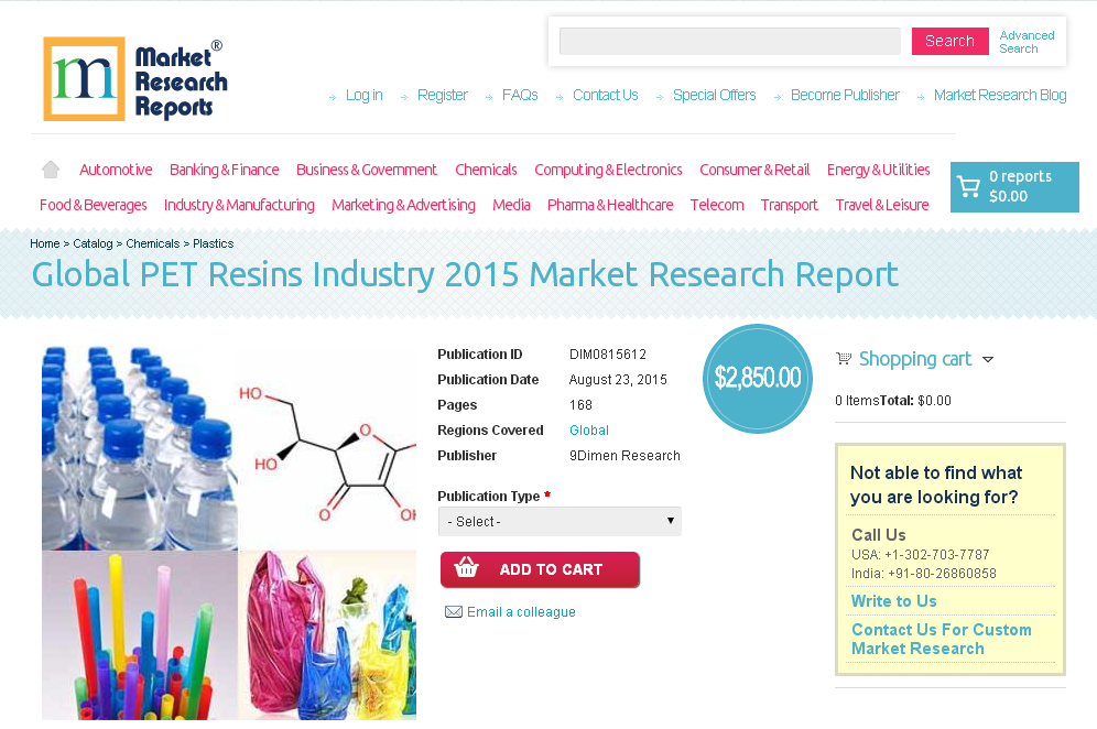 Global PET Resins Industry 2015'